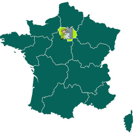 Carte de la région Île-de-France